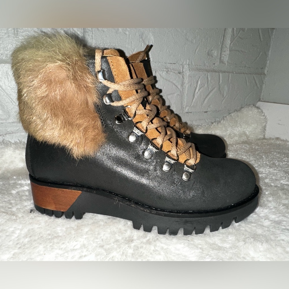 Montelliana Fur Ankle Booties Size 36.5